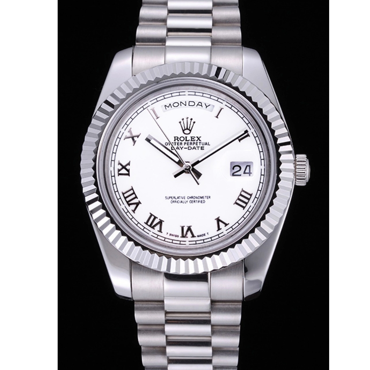Aaa replica watch Steel Rolex 622547 Dial Day-Date Bracelet White Stainless 0717